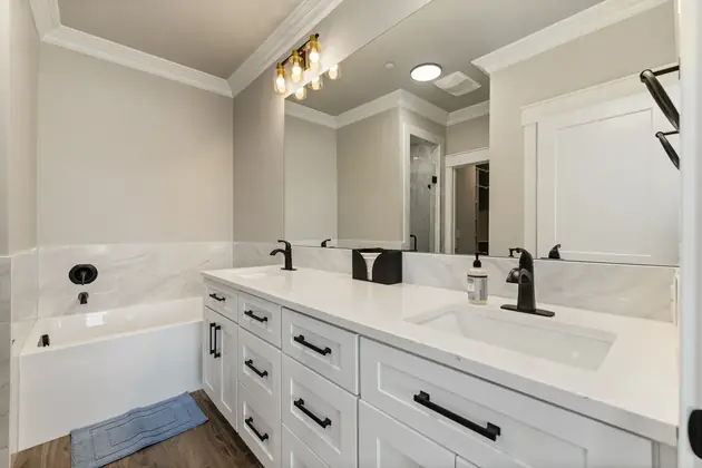 Clean bathroom amenities