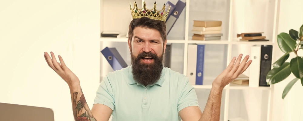 Person displaying self-importance and lack of empathy, representing narcissistic personality disorder