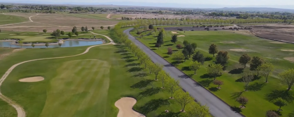 Falcon Crest Golf Course near Boise with scenic fairways and water features, offering fresh air and exercise for people in recovery