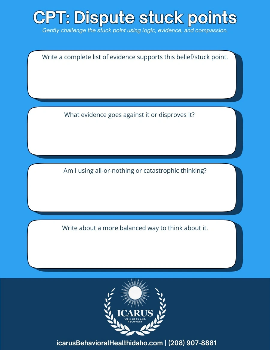 CPT Dispute Stuck Point Worksheet - Icarus Wellness and Recovery