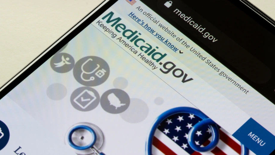 Image of a smart phone with medicaid.gov appearing on the screen - Does Medicaid Cover Rehab in Idaho - Icarus Wellness and Recovery