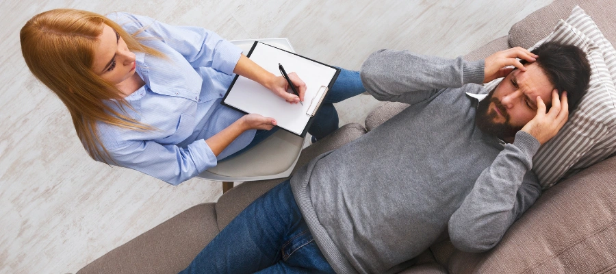 Image of patient receiving mental health care covered by Medicaid