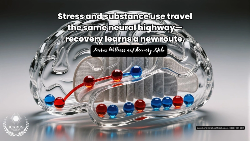 Brain model illustrating recovery pathways