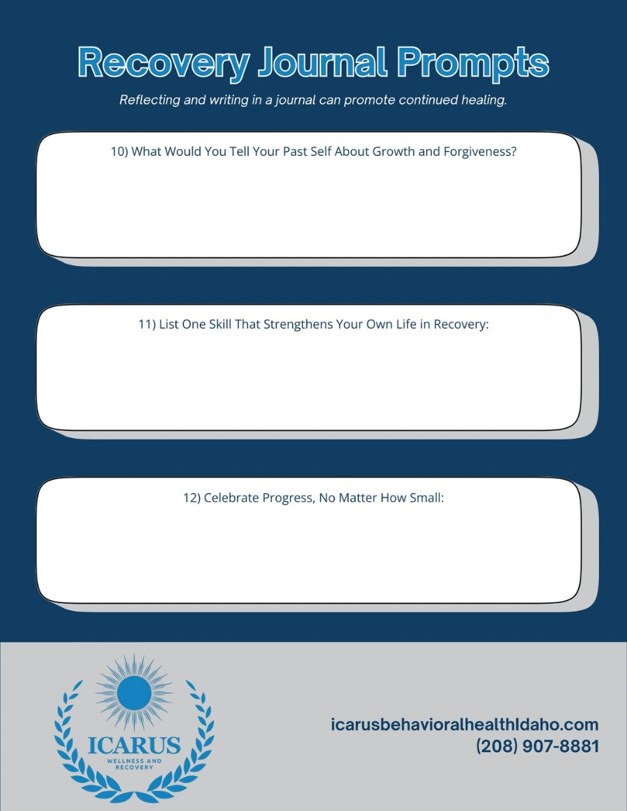 Recovery Journal Prompts 4 - Icarus Wellness and Recovery
