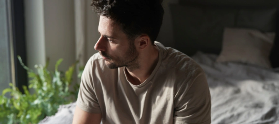 Image of a person becoming complacent and disengaged during long term addiction recovery