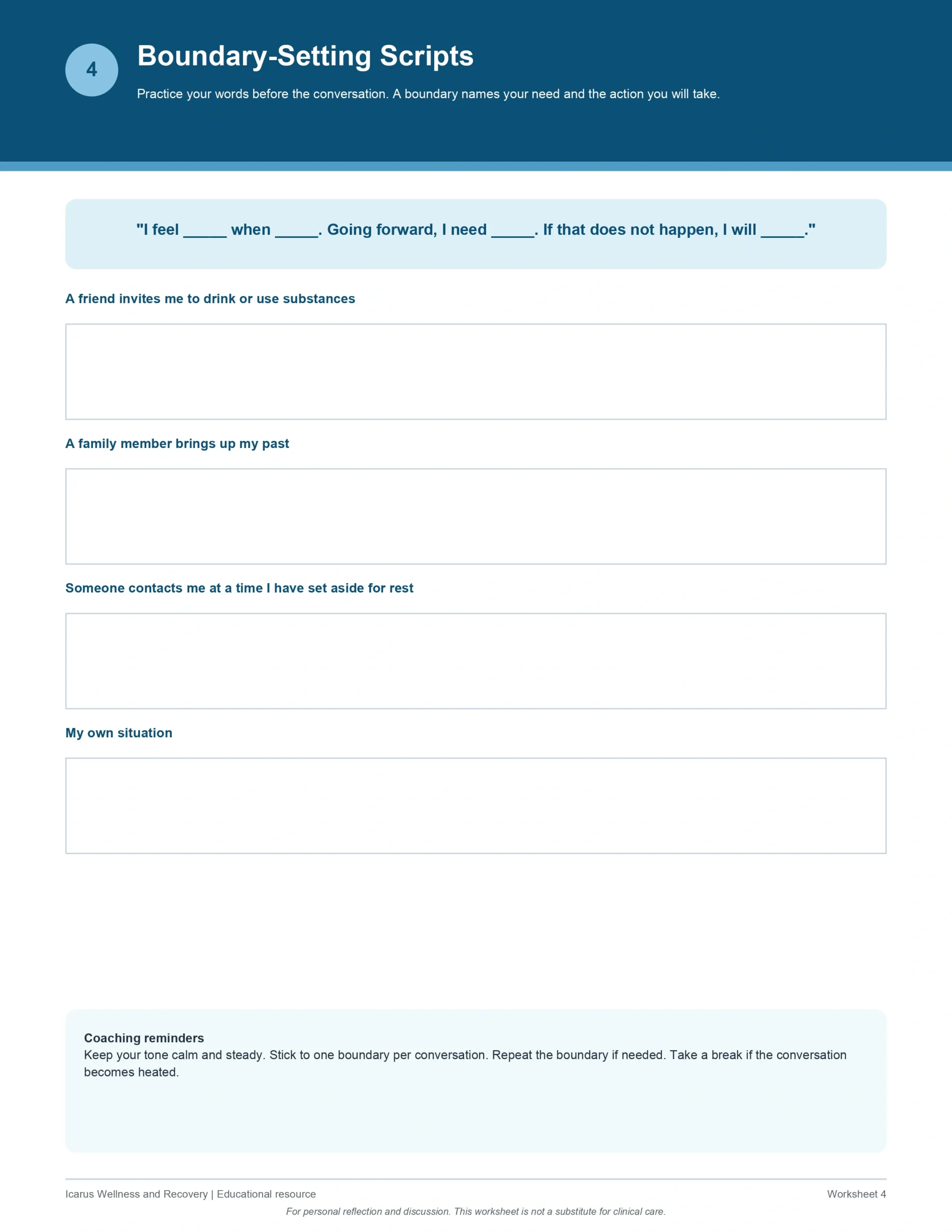 04-boundary-setting-scripts-worksheet-Boundaries in Recovery Worksheet - Icarus Wellness